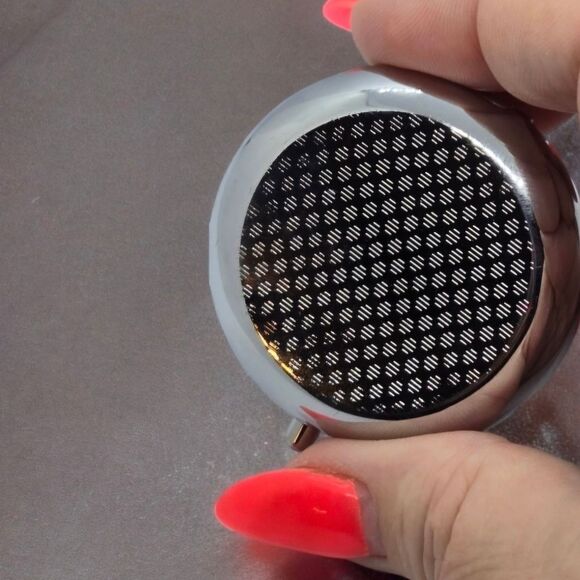 Peacock Pill Box Medicine Mini Stainless Steel Case Mirror Travel Purse Peafowl - Picture 4 of 7